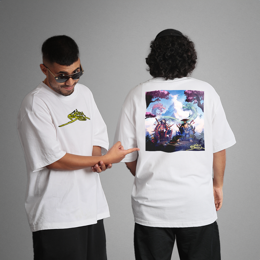 LUNCH BREAK MIXTAPE ARTWORK T-SHIRT | 'WHITE' - Image 2