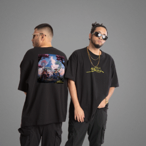 LUNCH BREAK MIXTAPE ARTWORK T-SHIRT | 'BLACK'